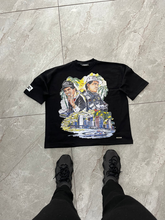 Miami Most Wanted Black Tee